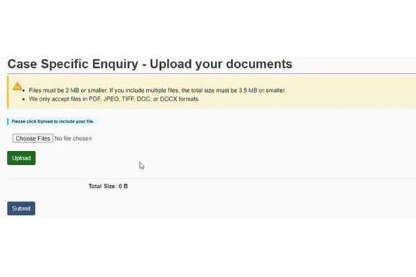 upload your documents